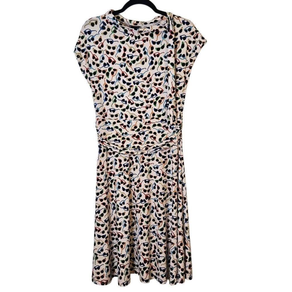Retrolicious midi dress, sunglasses print. S.